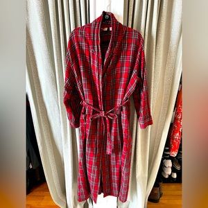 Red plaid flannel L.L. Bean robe